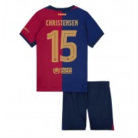 Barcelona Andreas Christensen #15 Koti Peliasu Lasten 2024-25 Lyhythihainen (+ Lyhyet housut)